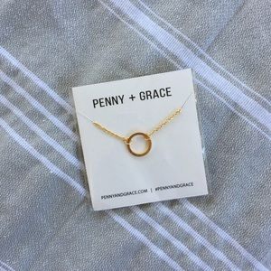 NWT Penny + Grace Gold Circle Bracelet 18k New